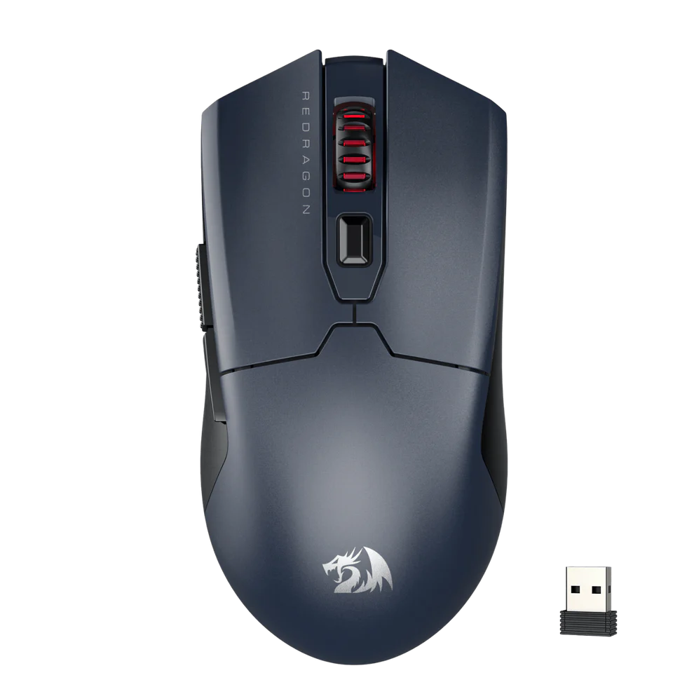 Безжична Bluetooth и кабелна геймърска мишка Redragon Fyzu Lite M995GB-LIT - черна със сиво