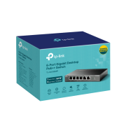 Комутатор TP-Link TL-SG1006PP 6-портов гигабитов настолен с 3-порта PoE+ и 1-порта PoE++