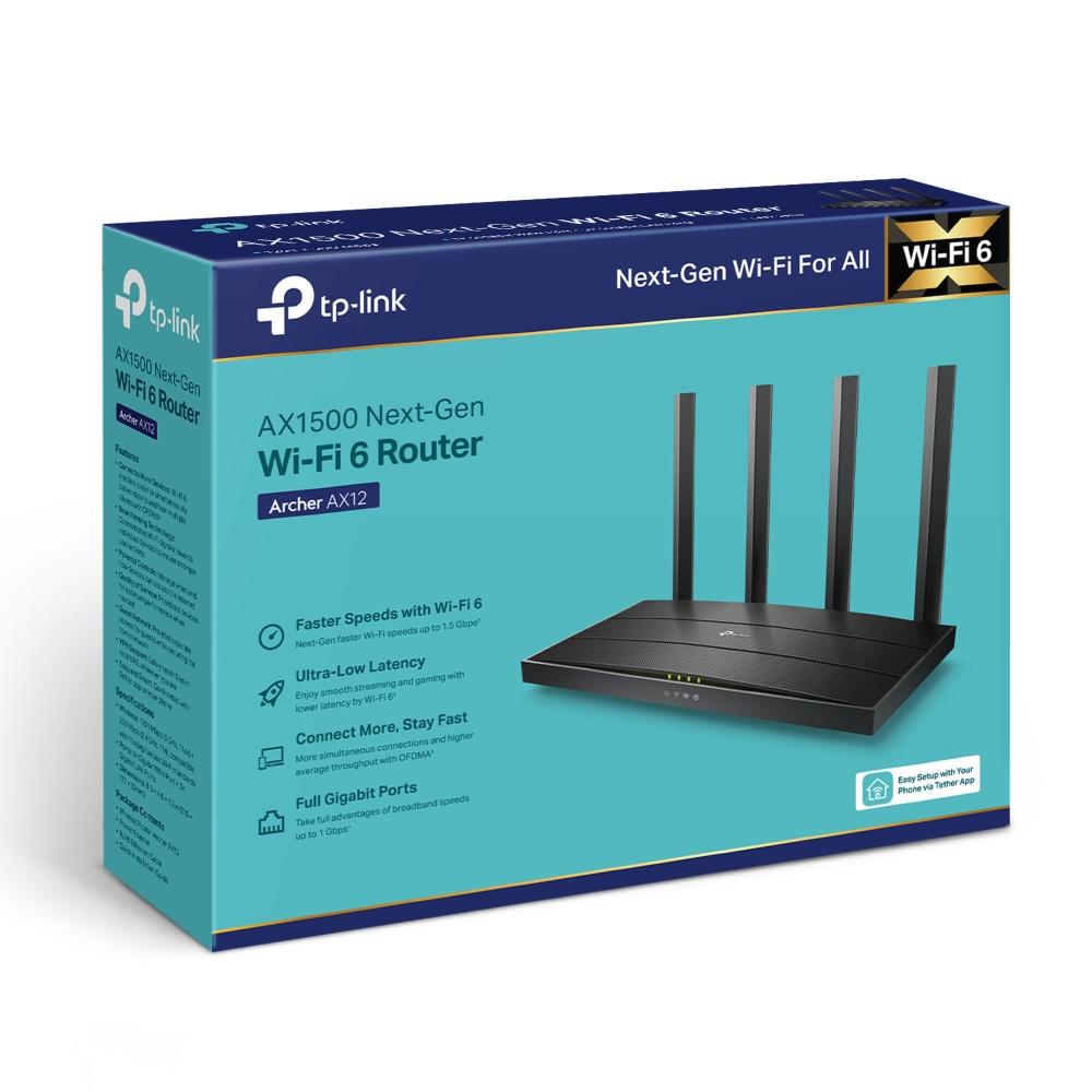 2-лентов Gigabit wi-fi 6 рутер TP-Link Archer AX12 AX1500