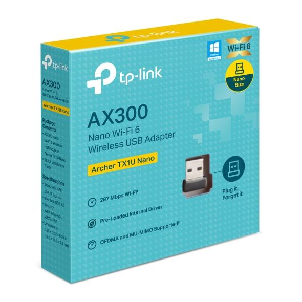 Безжичен USB адаптер TP-Link Archer TX1U Nano AX300 Wi-Fi 6