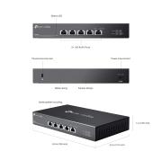 5-портов гигабитов неуправляем настолен комутатор TP-Link Omada DS105X