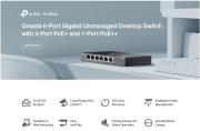 6-портов гигабитов неуправляем комутатор TP-Link Omada DS106GPP с 3-портов PoE+ и 1-портов PoE++