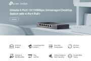 6-портов 10/100Mbps неуправляем комутатор TP-Link Omada DS106P с 4-портов PoE+