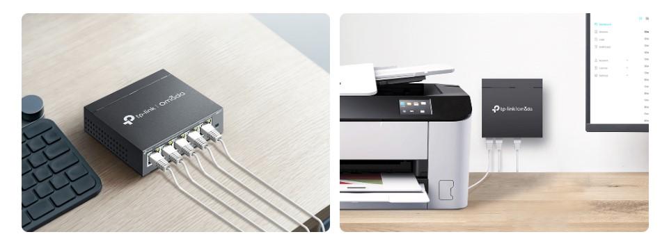 5-портов гигабитов управляем настолен комутатор TP-Link ES205G