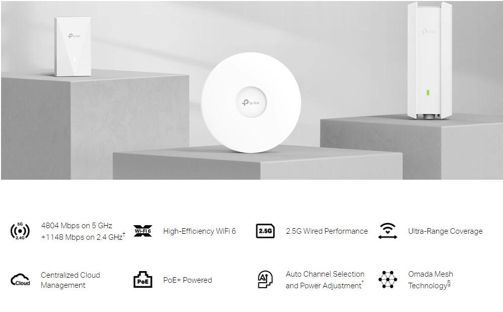 Точка за достъп TP-Link Omada EAP683 UR AX6000 Ceiling Mount WiFi 6
