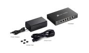 6-портов гигабитов управляем настолен комутатор TP-Link Omada ES206GP с 4-порта PoE+