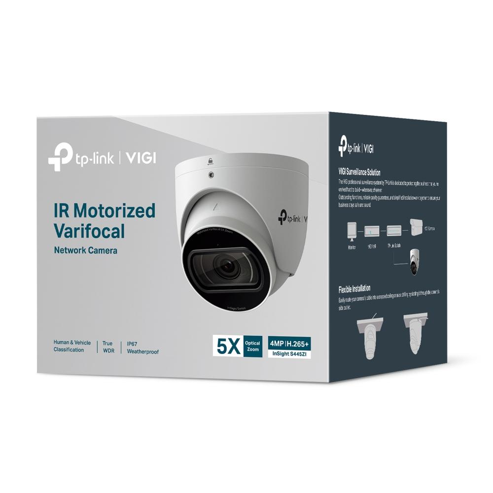 4MP IR моторизирана Wi-Fi Varifocal куполна мрежова камера TP-Link VIGI InSight S445ZI