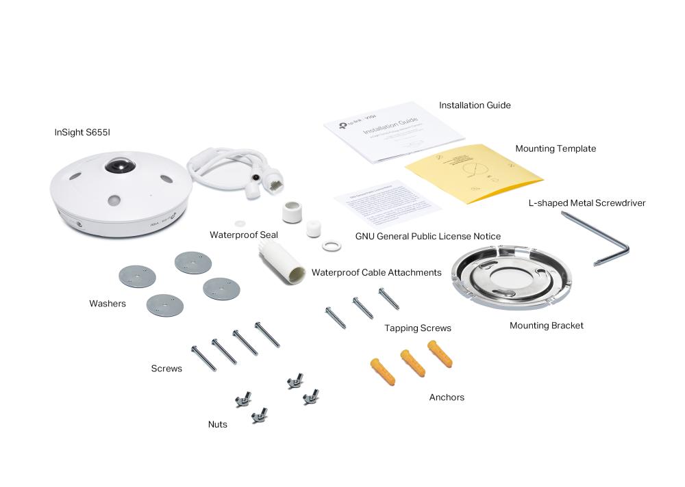 5MP IR мрежова камера TP-Link VIGI InSight S655I Fisheye