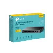 10-портов гигабитен настолен комутатор TP-Link LS1210GP с 8-PoE+ порта