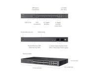 24-портов SFP Stackable Lite L3 управляван комутатор TP-Link Omada Campus SG5428XF с 4× 10G порта