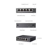 5-портов гигабитов неуправляем настолен комутатор TP-Link DS105G