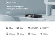 5-портов гигабитов неуправляем настолен комутатор TP-Link DS105G