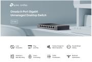 8-портов гигабитов неуправляем настолен комутатор TP-Link DS108G