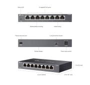 8-портов гигабитов неуправляем настолен комутатор TP-Link DS108G