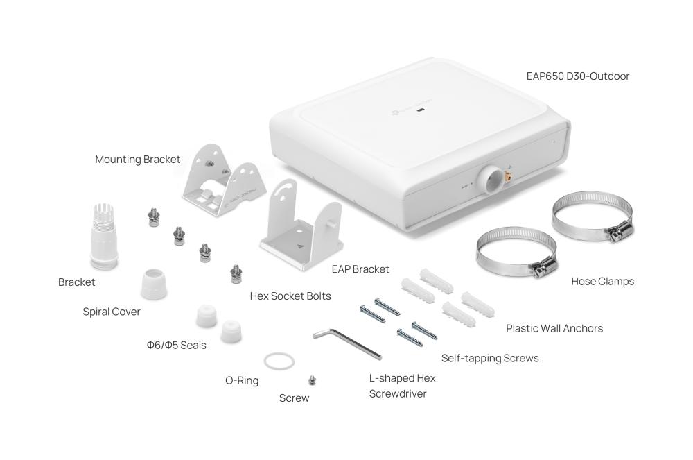 Точка за достъп TP-Link Omada EAP650 D30-Outdoor AX3000 Indoor/Outdoor WiFi 6 Access Point