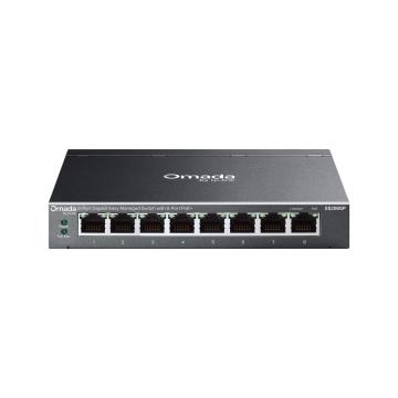 8-портов гигабитов лесно управляем комутатор TP-Link Omada ES208GP с 8 PoE+ порта