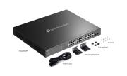28-портов комутатор TP-Link Omada ES228GMP Gigabit Easy Managed Switch с 24 PoE+ порта
