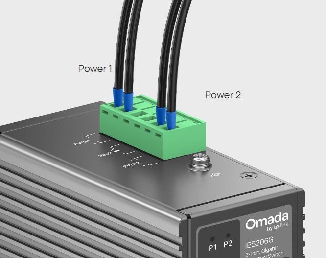 6-портов гигабитов индустриален лесно управляем комутатор TP-Link Omada IES206G