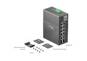 10-портов гигабитов индустриален лесно управляем комутатор TP-Link Omada IES210GPP с 6 PoE+ порта и 2 PoE++ порта