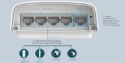 5-портов гигабитов настолен PoE+ комутатор с 1-портов PoE++ вход и 4-портов PoE+ изход TP-Link Omada SG2005P-PD