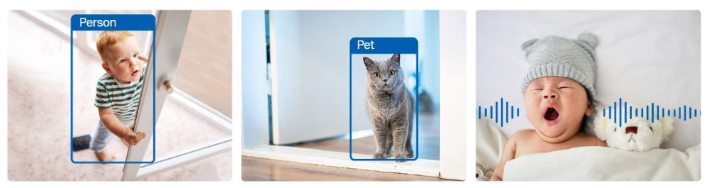 Wi-Fi Pan/Tilt камера за наблюдение с AI TP-Link Tapo C222