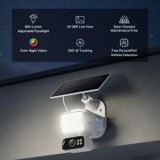 Соларно захранван комплект охранителна камера с прожектор и Pan/Tilt функция TP-Link Tapo C615F KIT