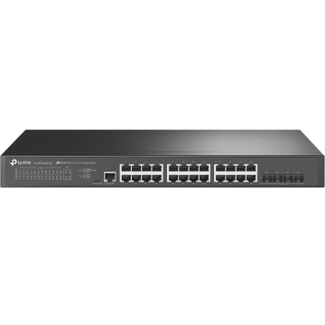 24-портов комутатор TP-Link TL-SG3428X-M2 JetStream 2.5GBASE-T L2+ управляван с 4 10GE SFP+ слота