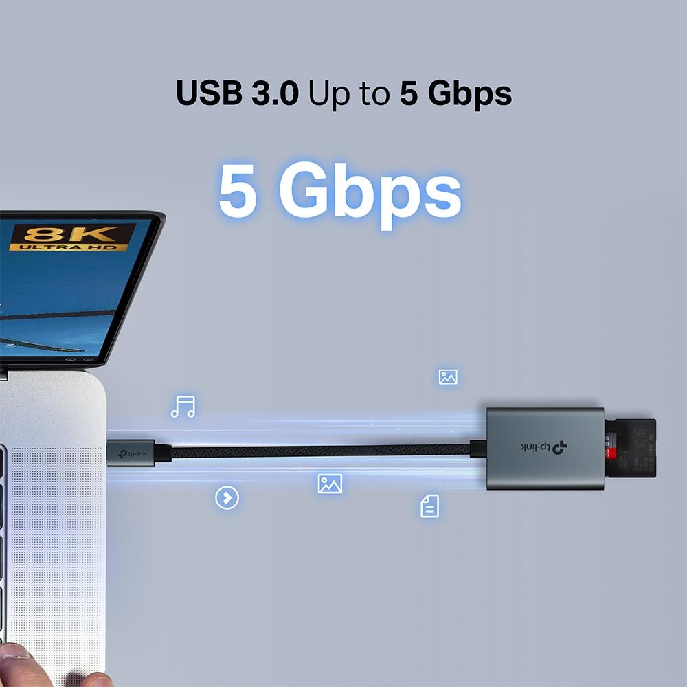 Четец на карти USB 3.0 Type-C към SD и microSD 4.0 TP-Link UA440C