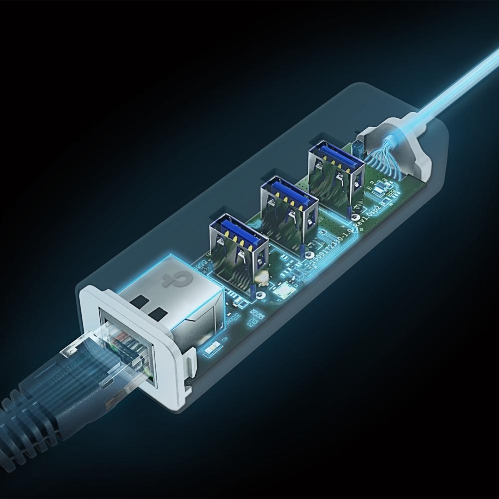 USB Type-C 3-портов хъб и гигабитов Ethernet адаптер TP-Link UE330C