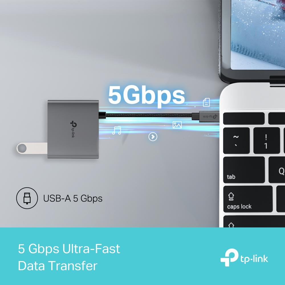 USB хъб TP-Link Type-C 3 в 1 UH3020C