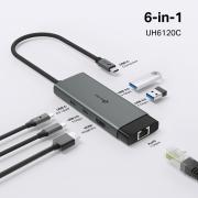 USB хъб TP-Link Type-C 6 в 1 UH6120C