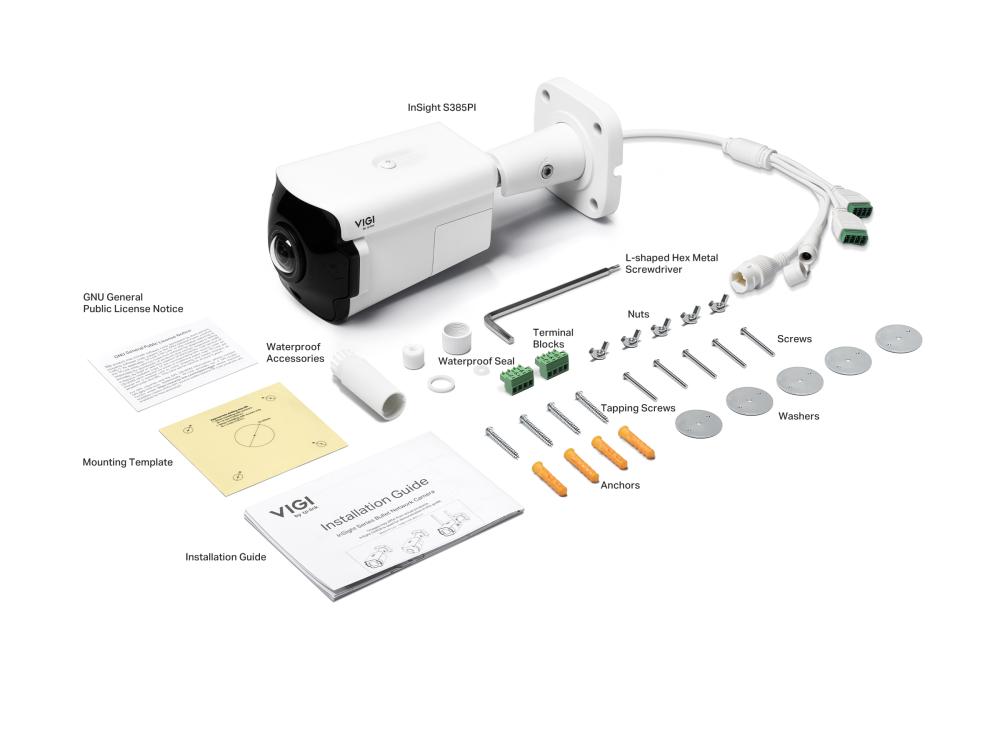 8MP външна IR панорамна Bullet мрежова камера TP-Link VIGI InSight S385PI