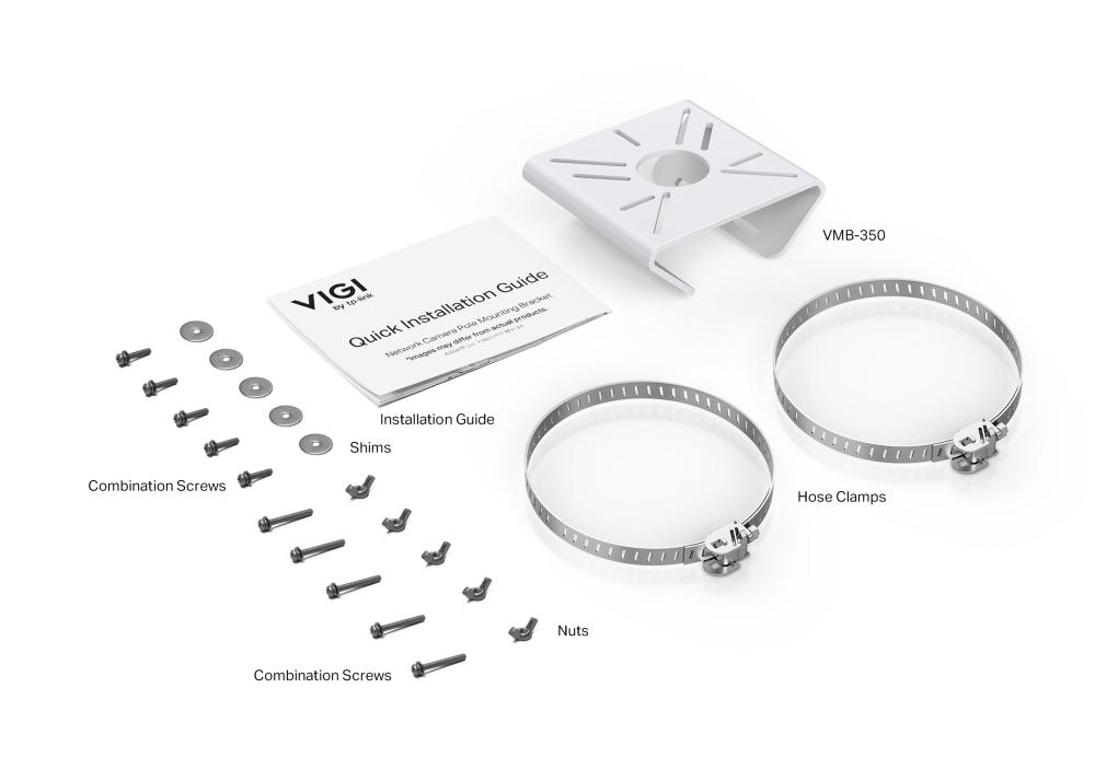 Скоба за монтаж на стълб за мрежова камера TP-Link VIGI VMB-350