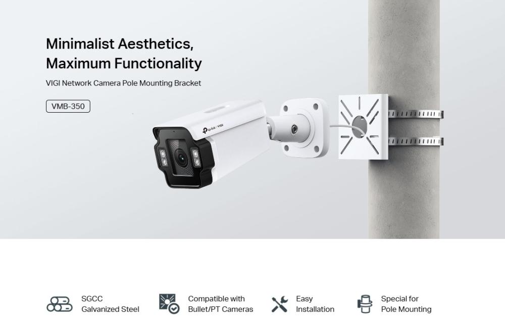 Скоба за монтаж на стълб за мрежова камера TP-Link VIGI VMB-350