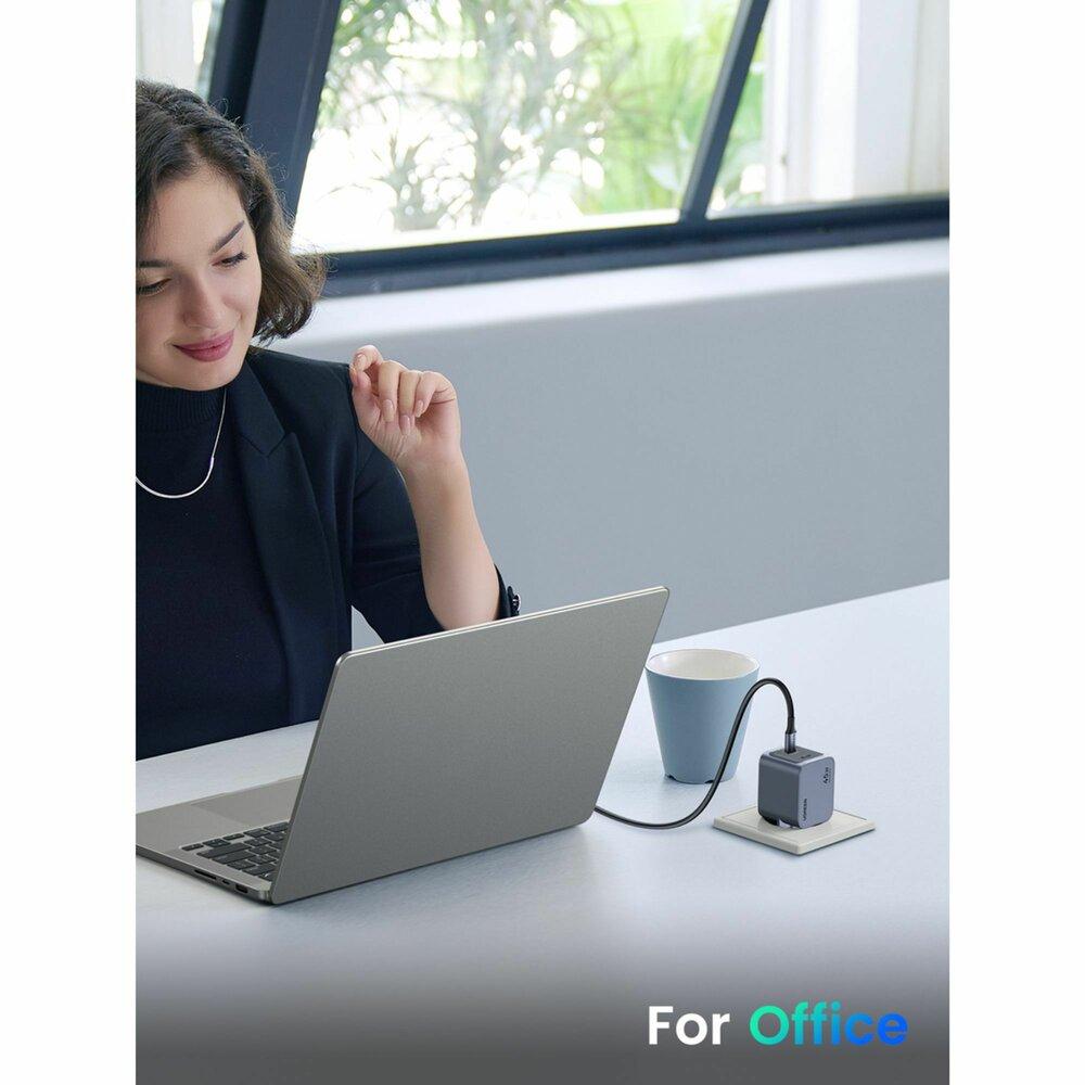 Зарядно устройство Ugreen X707 NEXODE PRO 35008, 220V 2xUSB-C, GaN, 45W