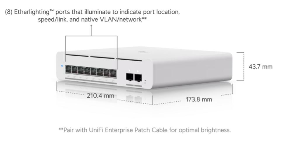 Комутатор Ubiquiti UniFi Switch Pro-XG-8-PoE (155W) USW-Pro-XG-8-PoE