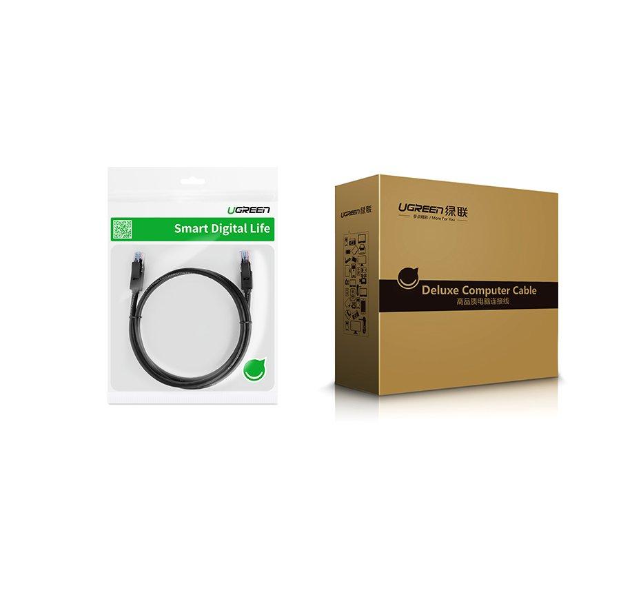Мрежов кабел Ugreen 20161 Ethernet patchcord RJ45 Cat 6 UTP 1000Mbps 3м - черен