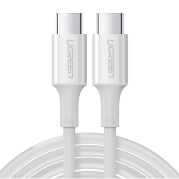 Кабел Ugreen US300 60552, USB-C/USB-C 5А,DATA, 2м - бял