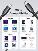 Кабел Ugreen US567 15373 USB-C към USB-C, 60W, 1м