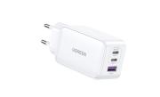 Зарядно устройство Ugreen CD224 220V 2xUSB-C, 1xUSB A, GaN, 65W 15334 - бяло