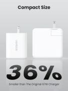 Зарядно устройство Ugreen CD224 220V 2xUSB-C, 1xUSB A, GaN, 65W 15334 - бяло