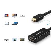 Адаптер UGREEN MD112 / 10461 Mini DisplayPort (мъжки) към HDMI (женски), 1080P @ 60Hz, 0.25 м - черен