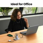 3-портово бързо зарядно устройство Ugreen NEXODE PRO X757 25874 - 220V 2xUSB-C,1xUSB A, GaN,100W