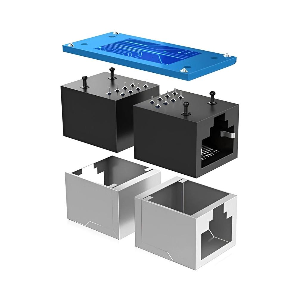 Мрежов кабелен конектор Ugreen Ethernet RJ45 10 Gbps NW114 20390 64234 - черен
