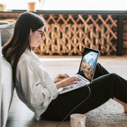 Мрежов кабел UGREEN NW134 10980 Cat 8 U/FTP 1 м, плосък -  черен