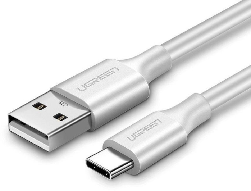 Кабел Ugreen - US287 60121, USB-А/USB-C, 1 m - бял