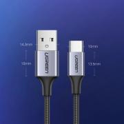 Кабел Ugreen US288 60126 USB-A към USB-C – 1 м - сив