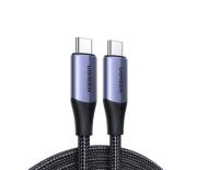 Кабел Ugreen US355 80150 USB-C 3.1 Gen 2 / USB-C 3.1 Gen 2, 1 м, 100W - черен