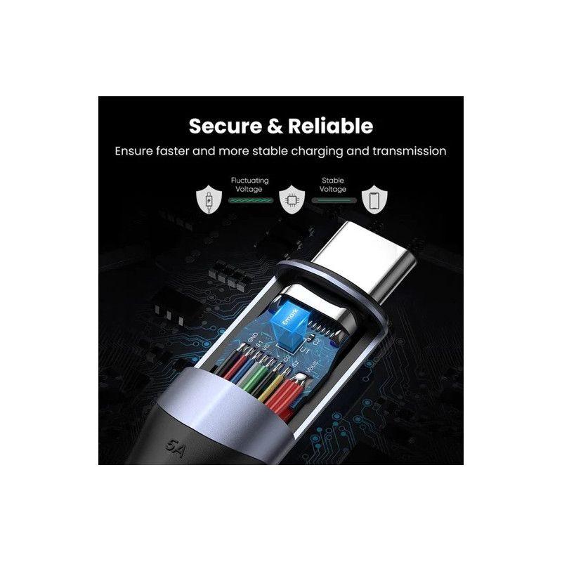 Кабел Ugreen US355 80150 USB-C 3.1 Gen 2 / USB-C 3.1 Gen 2, 1 м, 100W - черен