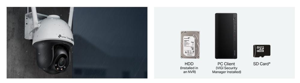 4MP външна пълноцветна панорамна и наклонена мрежова камера TP-Link VIGI C540-4G